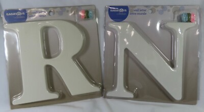 BABIES R US BY DESIGN WALL LETTERS R OR N 8-8.25'' W x 7.5'' H