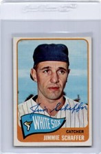 JIMMIE SCHAFFER 1965 TOPPS #313 HARD SIGNED AUTOGRAPH CHICAGO WHITE SOX *12049