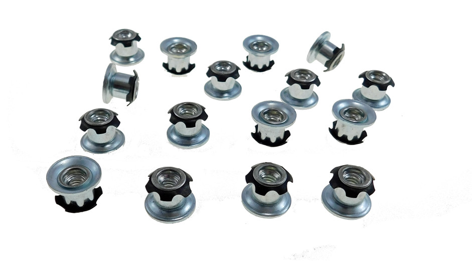 16 Pack Threaded Star Type 3/4"(OD) Round Tubing Insert 1/4-20 Threads S72-244