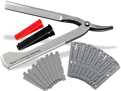 Solinger Rasiermesser Set + 20 Wechselklingen Made in Germany Edelstahl Rostfrei
