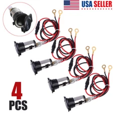 4 Car Power Socket Cigarette Lighter Plug Outlet Lighter Socket Plug 120W DC 12V