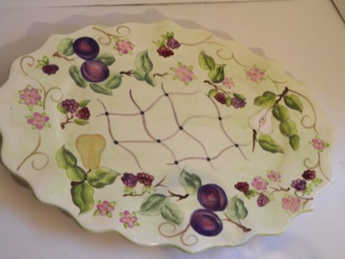 VINTAGE Centrum Madeline by Patricia Brubaker Large 18 1/4" x 14" Oval Platter - Picture 1 of 6