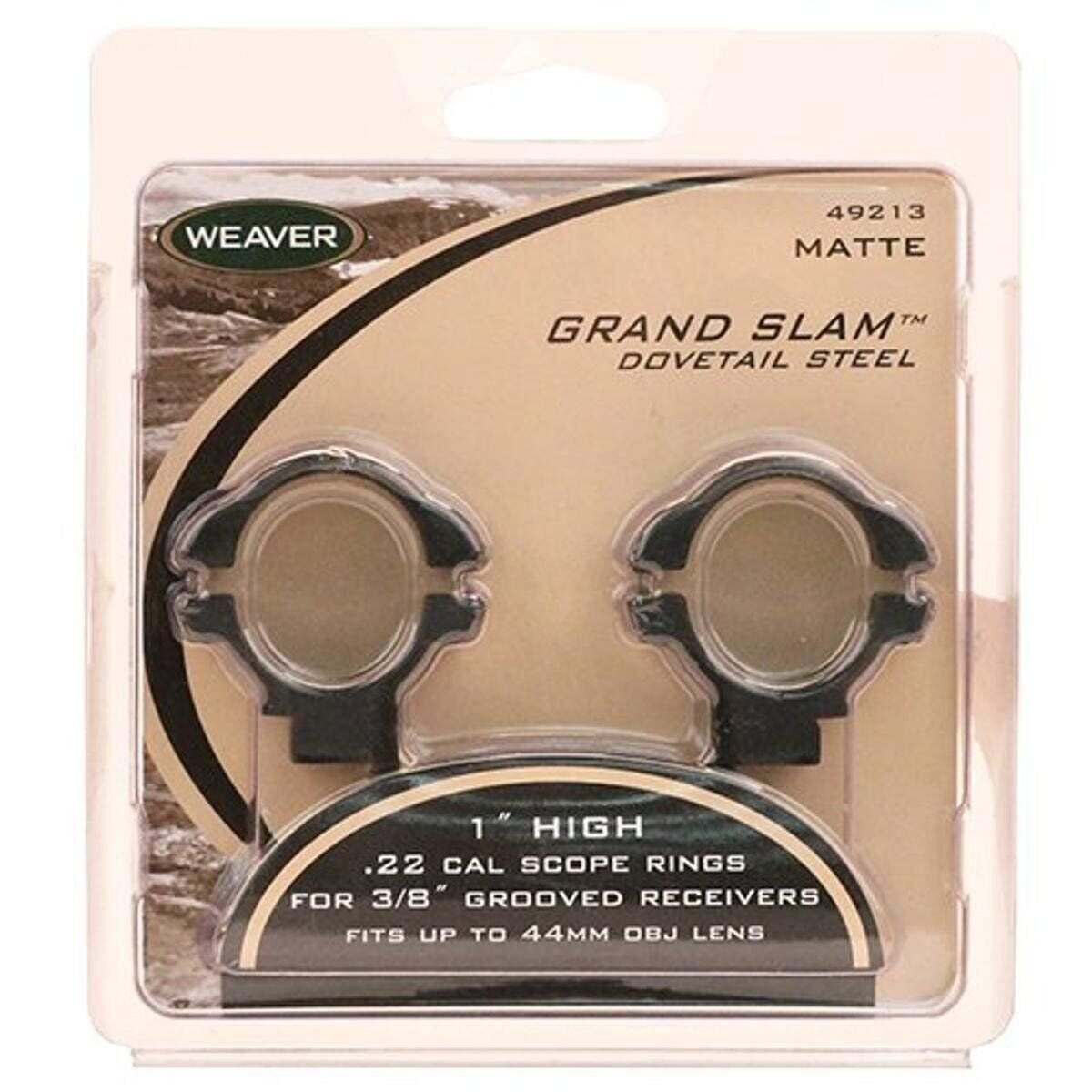 Weaver Grand Slam High Matte Steel Scope Rings