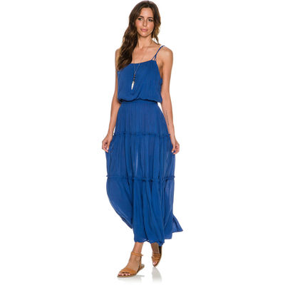 Free People Dresses | Nwt Free People Valerie Blue Tiered Maxi Dress Size Medium | Color: Blue/Purple | Size: M | Heycoco29'S Closet