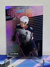 2023-24 UD SYNERGY JOHNNY GAUDREAU #LN-JG LIGHT UP THE NIGHT PINK SP 514/699