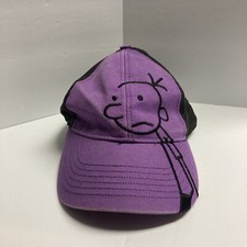 Diary of a Wimpy Kid Youth Baseball Cap Purple Black Adjustable Cotton Hat EUC