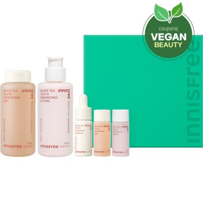 Innisfree Black Tea Youth Enhancing Skin Care Set Anti-Aging K-Beauty