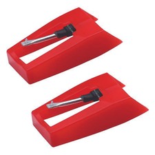 Boytone Pack of 2, Sapphire Tipped Ceramic Replacement Needle for Turntables