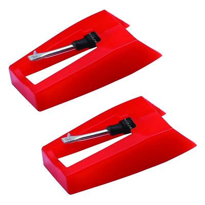 Boytone Pack of 2, Sapphire Tipped Ceramic Replacement Needle for Turntables