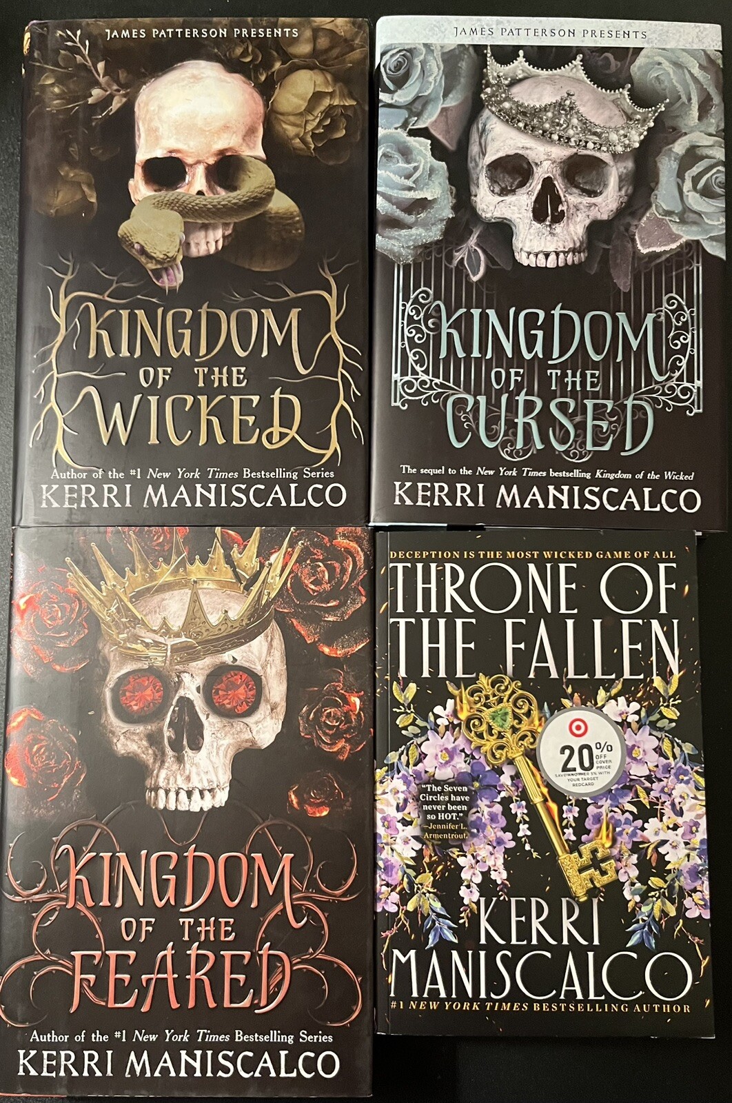Kingdom Of The Wicked Cursed Feared Lot x4 Book Set Kerri Maniscalco Throne