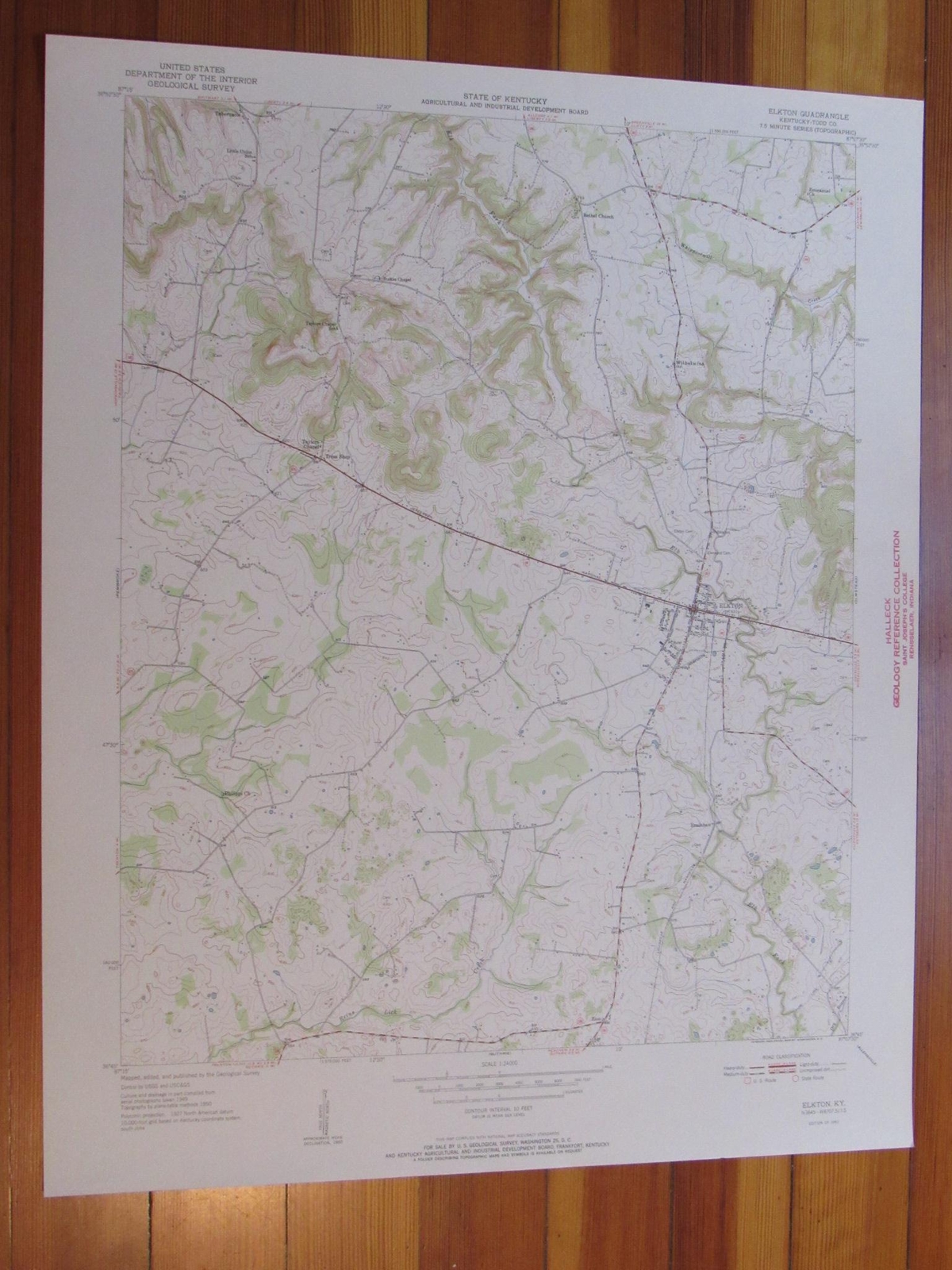 Elkton Kentucky 1951 Original Vintage USGS Topo Map eBay