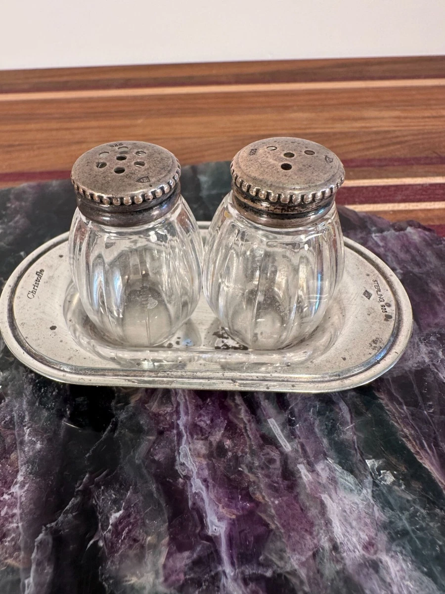 Christofle Antique US Sterling Silver Salt & Pepper Shakers for
