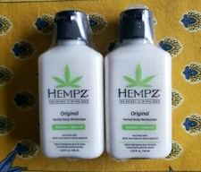  2 CT  HEMPZ 2.25 Oz Original Hemp Oil Hydrate  Nourish Body Moisturizer