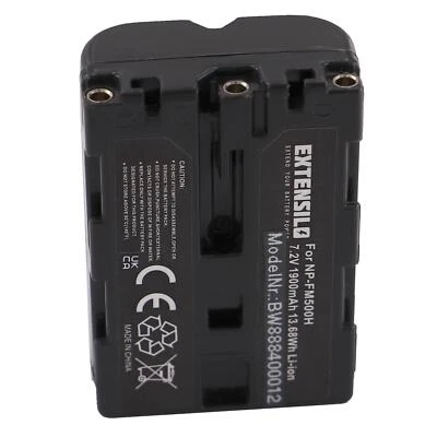 EXTENSILO 2 Batteries remplace Sony NP-FM500H 1900mAh 7,2V