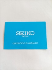 SEIKO Certificato Garanzia Sveglia Vintage 