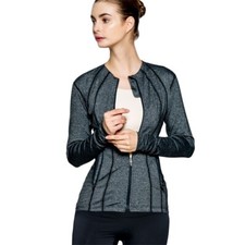 Private Island Hawaii Women Long Sleeve Zip Up Jacket Pocket Slim Fit Rash Guard