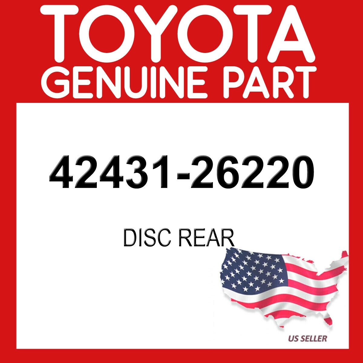 Toyota Genuine 42431-26220 Disc Rear 4243126220 OEM | eBay