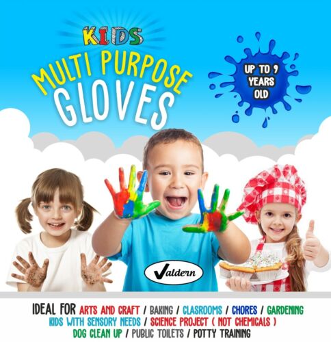 Kids Multipurpose LATEX FREE - POWDER FREE DISPOSABLE Gloves for Children School - Picture 1 of 2