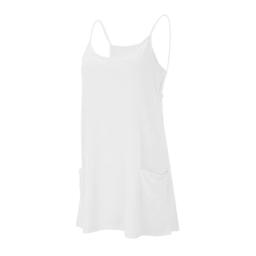 Abito Tennis Donna Con Pantaloncini Senza Maniche Spalline Tinta Unita Golf Abiti Sportivi - Foto 39 di 73