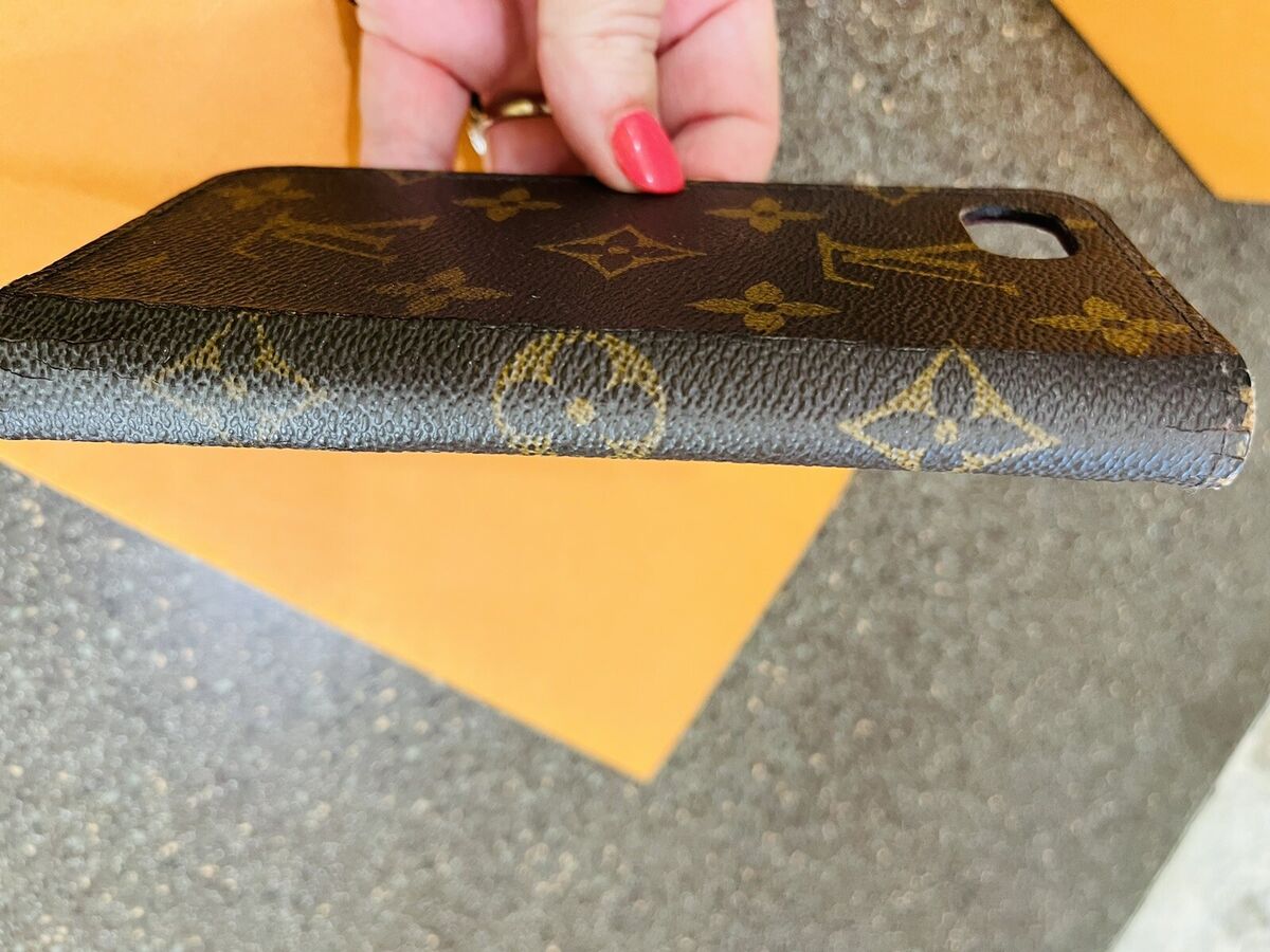 LOUIS VUITTON IPHONE 7/8 Folio Monogram Rose Phone Case M61906 USED  W/Receipt