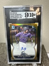 2023 Bowman Chrome Bryant Betancourt Gold Auto /50 SGC Gem Mint 10