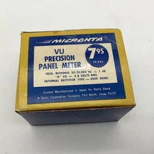 Micronta VU Precision Panel Meter Vintage 22-053 Radio Shack Tandy New Old Stock