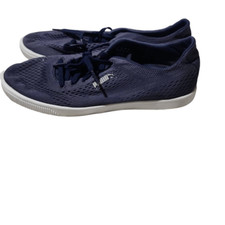Puma Ladies Size 6.5 Blue Mesh Lo Top Sneakers