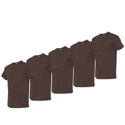 Gildan Heavy Cotton T-Shirt 5000 Unisex Plain Short Sleeves 5-Pack Tees Bulk Lot