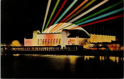 Vintage 1950's Convention Hall at Night, Atlantic City New Jersey NJ Postcard | eBay