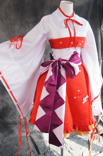 A-185 Vocaloid Miku Cosplay Disfraz Vestido Japón Kimono Set Festivo Hanabi Rojo - Imagen 6 de 8