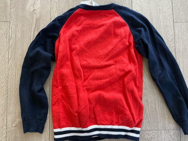 Jacadi Boys Kids 10A 140cm Crew Neck Graphic Cotton Wool Sweater French Paris image 8
