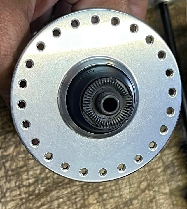 Shimano HB-HF08 48 orificios 100 mm espaciado tándem/carretera/BMX - buje delantero TOTALMENTE NUEVO Foto 3 de 4