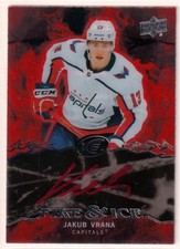 2019-20 Upper Deck Ice Fire and Ice Autographs #FIJV Jakub Vrana FIRE AUTO