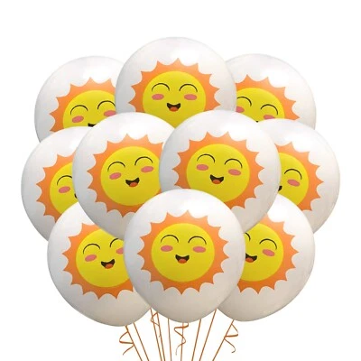 Sun Balloons 12ct, Sunny Birthday Party, Sunshine Theme Decorations Idea Happy