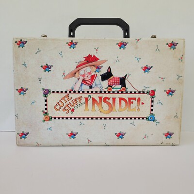 Mary Engelbreit Vintage 1997 Cute Stuff Mini Suitcase Decorative