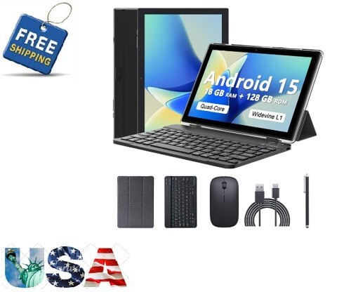 Android 15 Tablet 10 Inch 18GB RAM + 128GB ROM, 2TB Expandable - 2