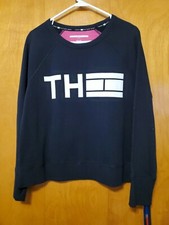 Tommy Hilfiger Sport Crew Neck Sweater in Black Women Large New