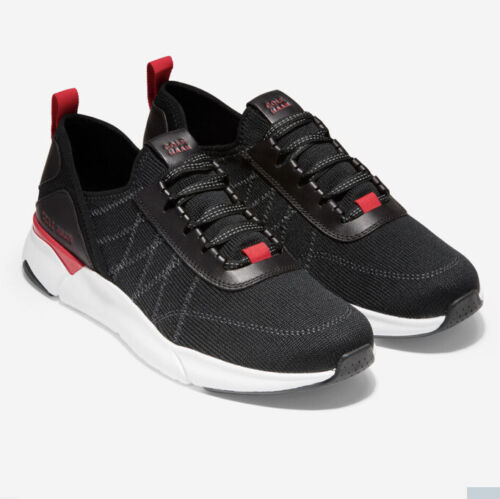 Men Cole Haan Grandsport Trainer Shoes Sneakers Black Knit/Nimbus Cloud C31442