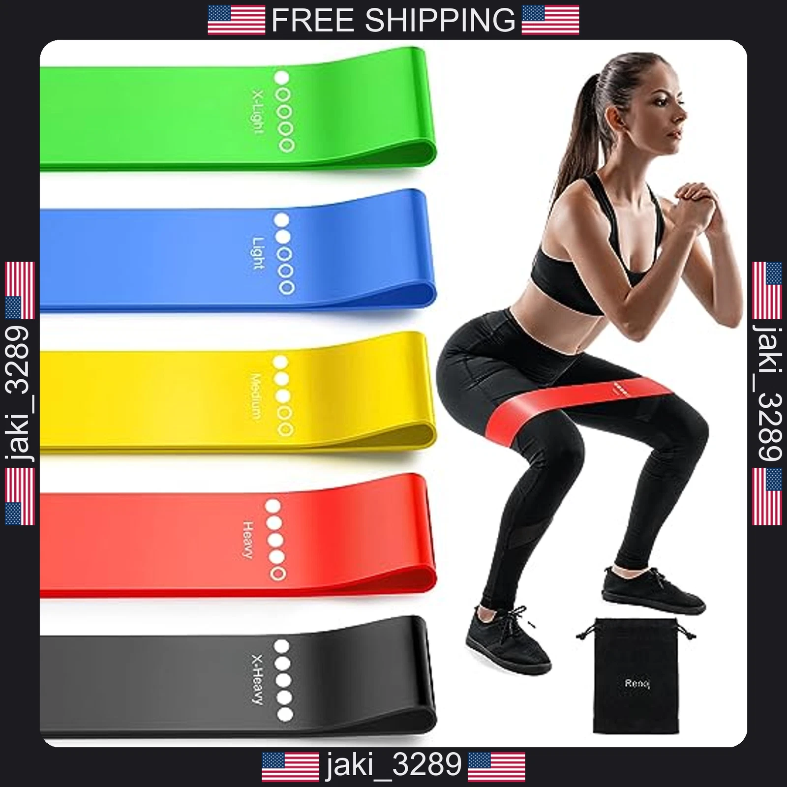 Resistance Bands for Working Out, 5-Pack Elastic Exercise Bands for Strength