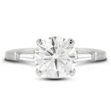1.44ct H/SI1 Round Natural Diamonds 18k White Gold Classic Three-Stone Ring