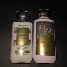 Set Of 2 Bath  Body Works Champagne Toast Body Wash  Body Lotion 8  10 FL OZ