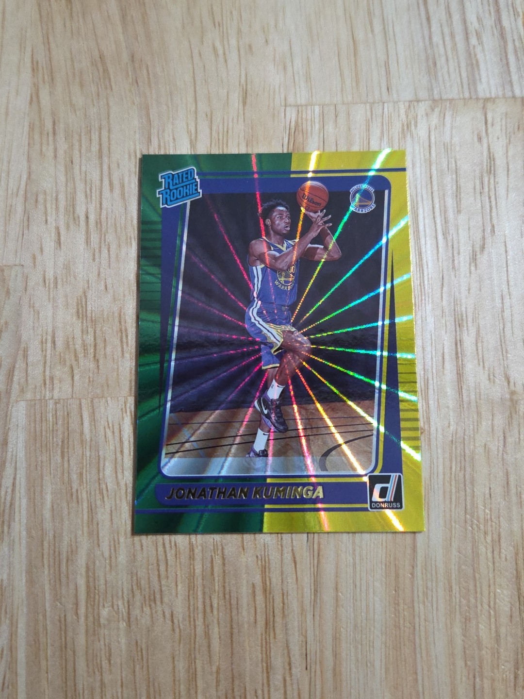 2021-22 Donruss JONATHAN KUMINGA Holo Green & Yellow Laser #240 Rated Rookie SP