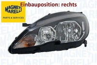 Magneti Marelli 710301287204 Hauptscheinwerfer Rechts Scheinwerfer FüR Peugeot
