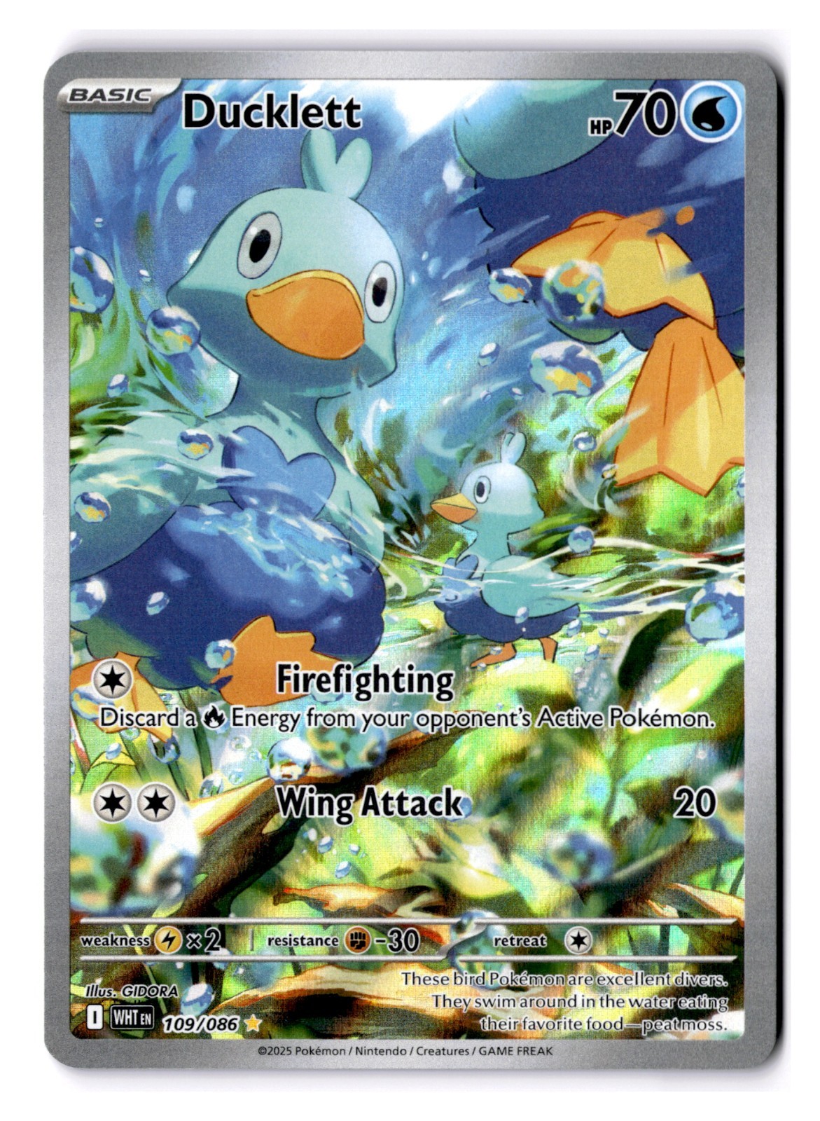 Ducklett 109/086 White Flare NM