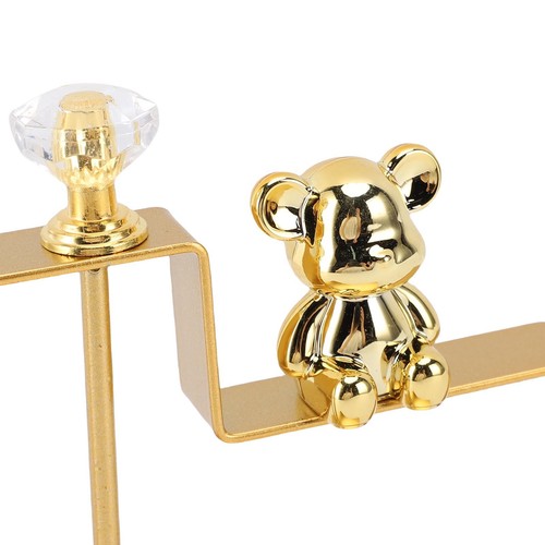 Napkin Holder Flat Paper Napkin Holder Square With Cute Bear Decoration Ball - Picture 5 of 24