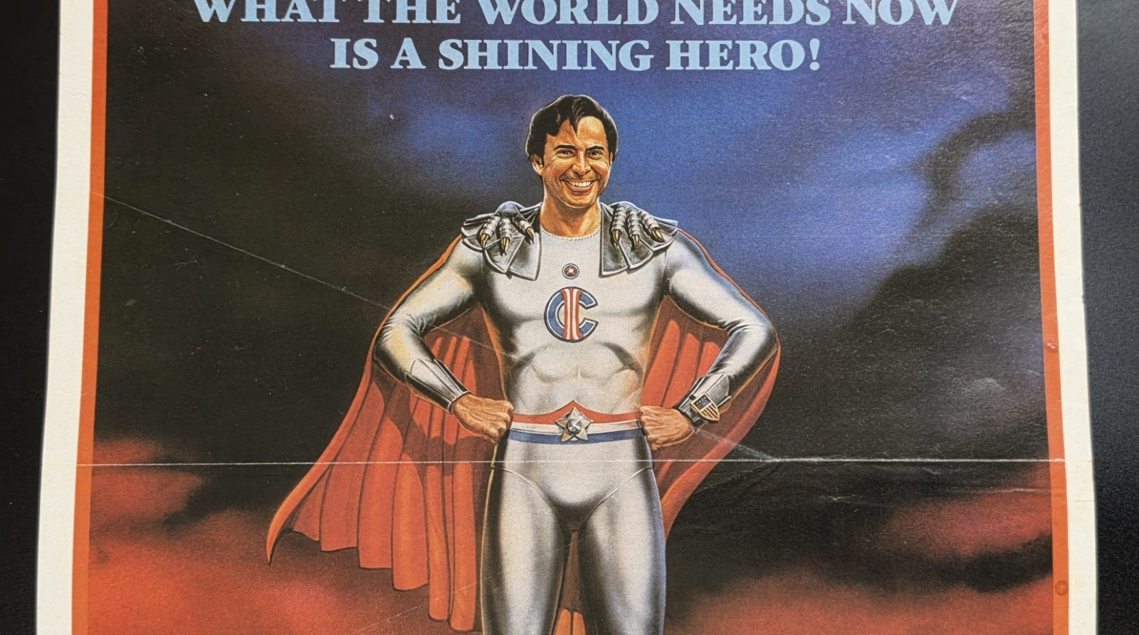 Return of Captain Invincible 1983 Australian Daybill Poster Christopher Lee image 4
