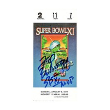 Fred Biletnikoff Raiders Autographed Signed Inscribed Super Bowl XI Ticket (JSA)