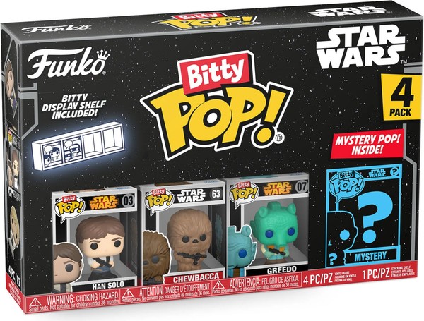 Funko Bitty Pop! Star Wars 4Er-Pack Serie 3 Han Solo Chewbacca Greedo Miniatur-image