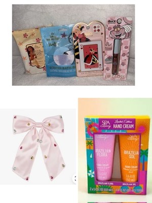 Bundle For Girl  It s Has A Remove Makeup ,Bathtub   Lips Glass,  Bow Hand Cream