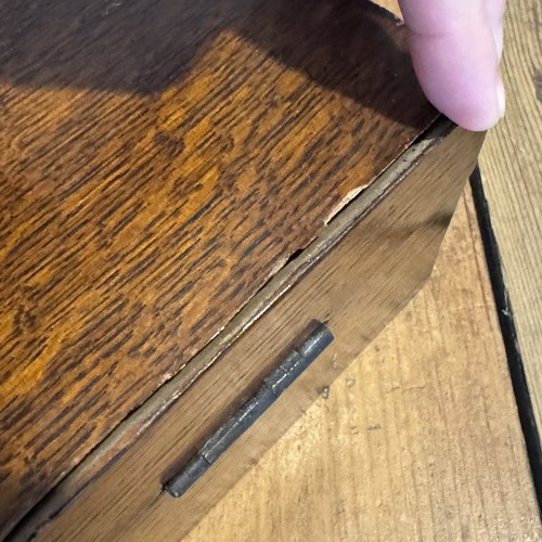 Antigua caja de madera y guantera con incrustaciones 1848 como se encuentra - Imagen 4 de 19